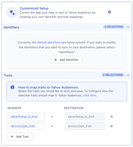 A screenshot customized setup configuration for use-case 3